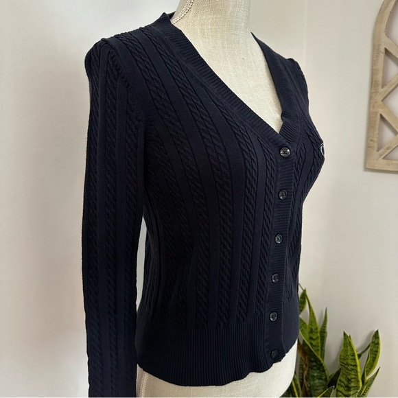 Tommy Hilfiger Penn State Cardigan Blue Women’s Size M - Picture 3 of 10